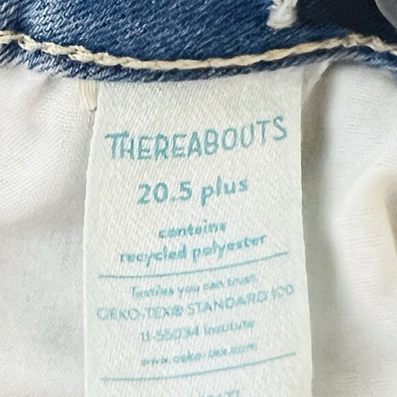 Thereabouts Big Girl Blue Denim Shorts Size 20.5 Plus (actual 36x6) Embroidered - Picture 7 of 12